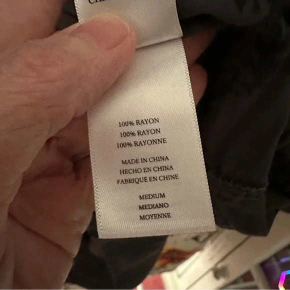 Rails Medium Hillary Charcoal Cheetah Stars Blouse Top Preppy Classic Neutral - Picture 6 of 14